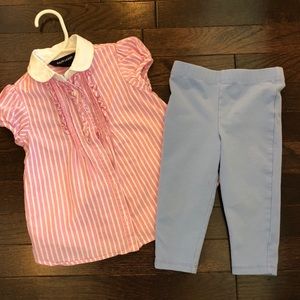 Ralph Lauren adorable top and leggings! 18m